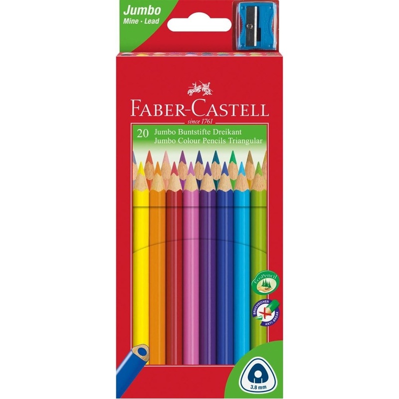 Faber Castell Junior Triangular Colour Pencil Pack of 20