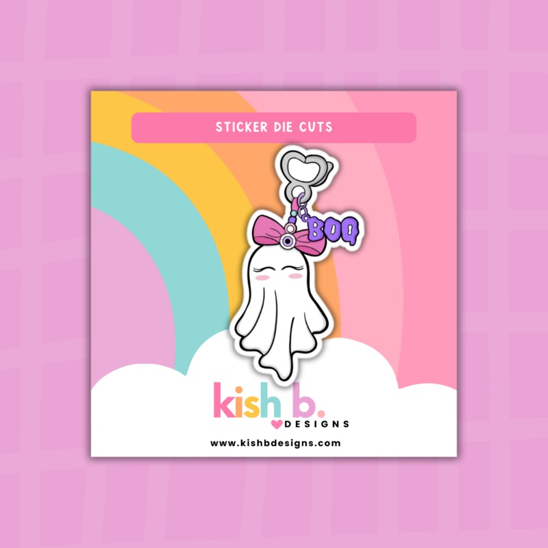 Ghost Halloween Trinket Charm | Sticker Die Cut (ONLINE ORDER ONLY)