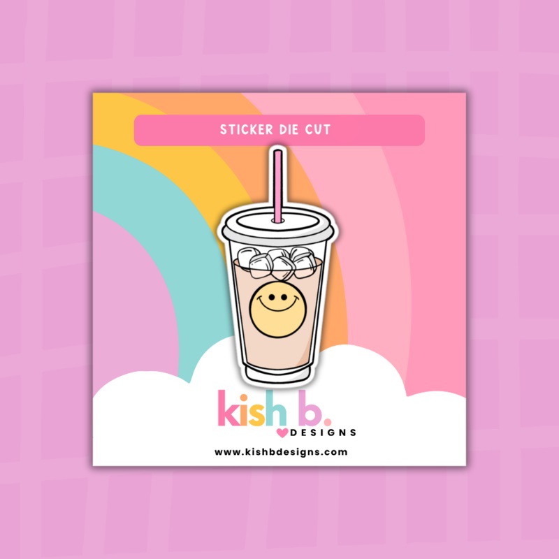 Happy Iced Coffee | Sticker Die Cut (ONLINE ORDER ONLY)