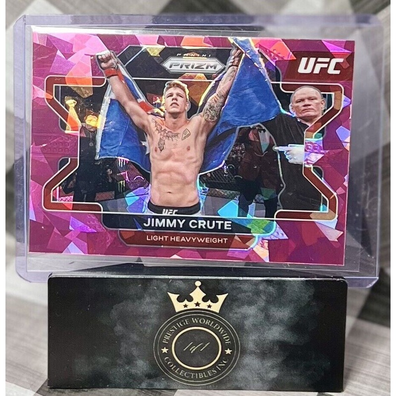 Jimmy Crute 2022 Panini Prizm UFC Exclusive Pink Cracked Ice Prizm #73 MMA SP (ONLINE ORDER ONLY)