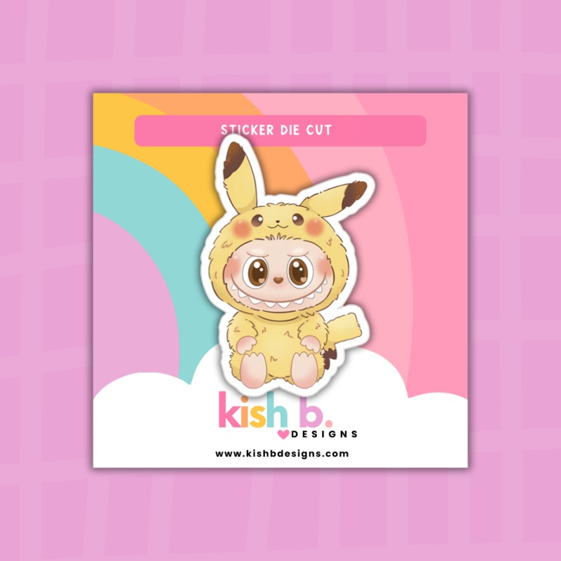 Pika-Monster| Sticker Die Cut (ONLINE ORDER ONLY)