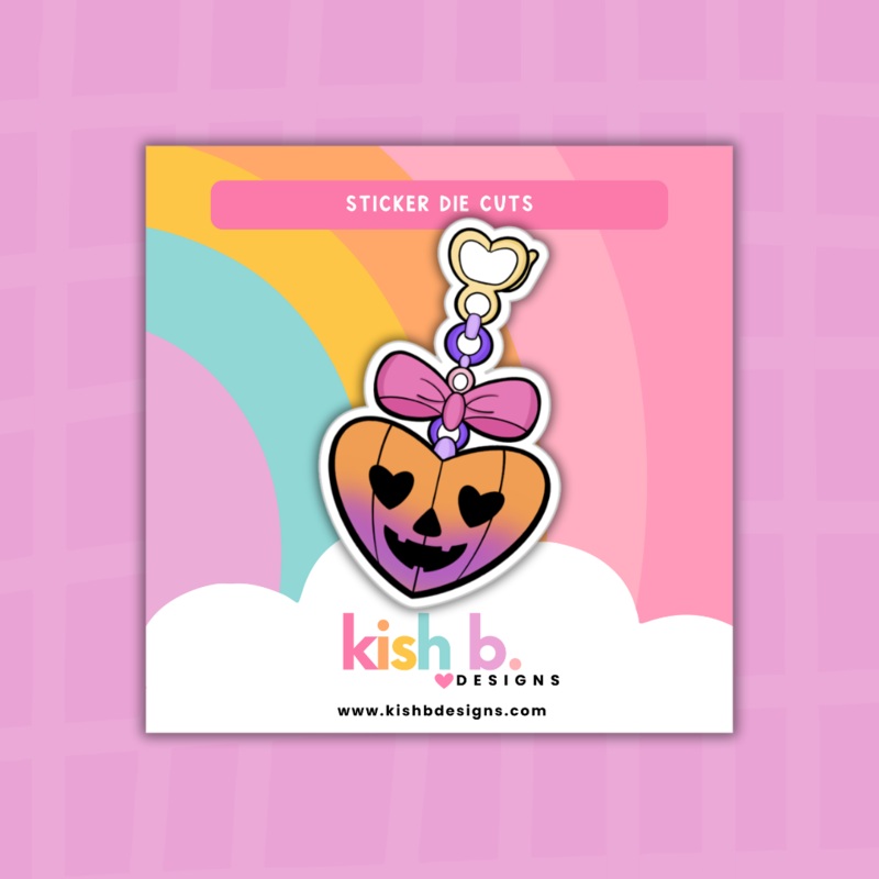 Pumpkin Halloween Trinket Charm | Sticker Die Cut (ONLINE ORDER ONLY)