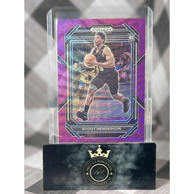 Scoot Henderson 2023 Prizm Draft Picks Rookie Purple Wave #24 Portland Blazers (ONLINE ORDER ONLY)