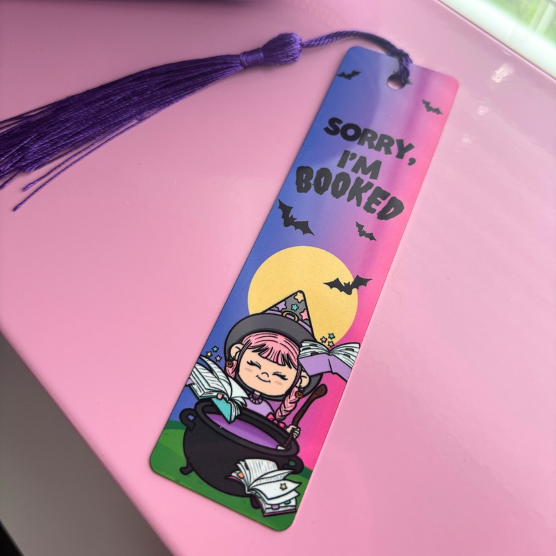 Sorry, I’m Booked| Witches Vibes| Metal Bookmark (ONLINE ORDER ONLY)
