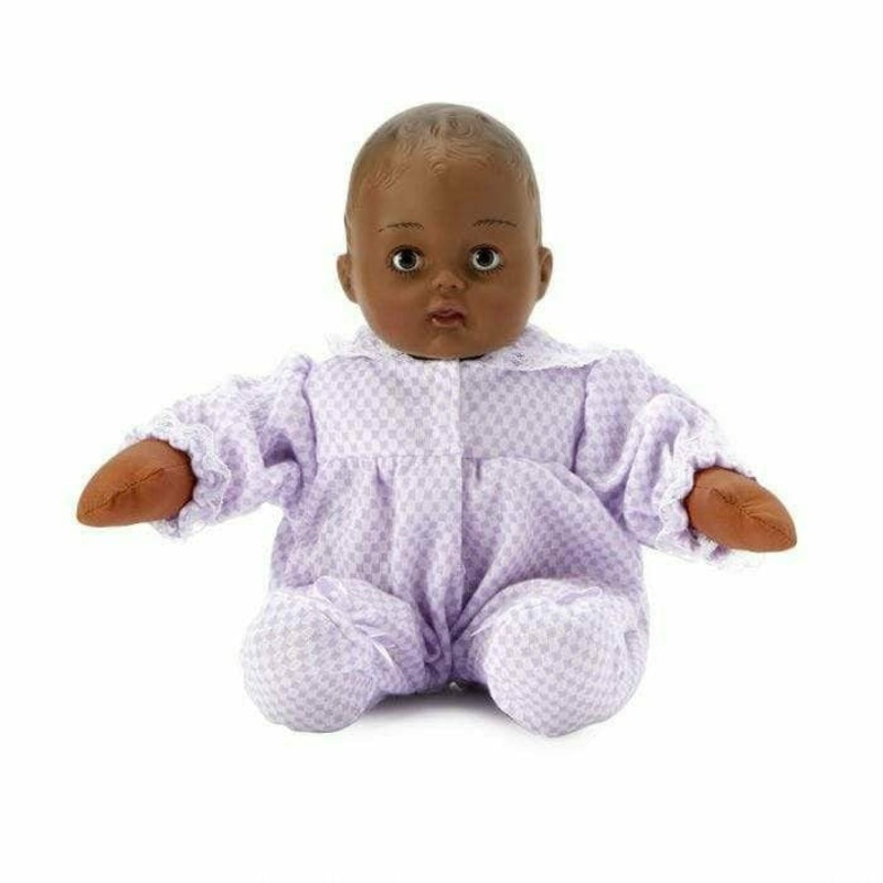 Lavender Check Huggums Doll – Dark Skin Tone