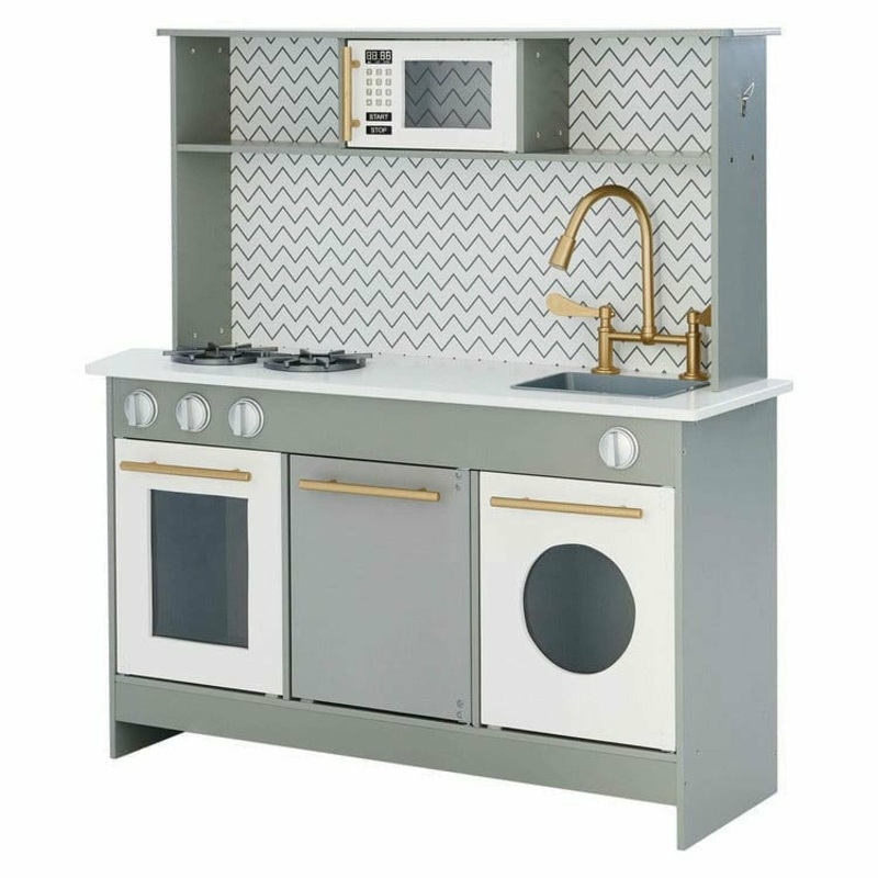 Little Chef Berlin Modern Play Kitchen – Grey / White