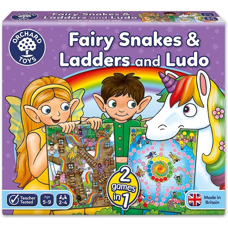 Orchard Toys Fairy Snakes and Ladders with Ludo Game