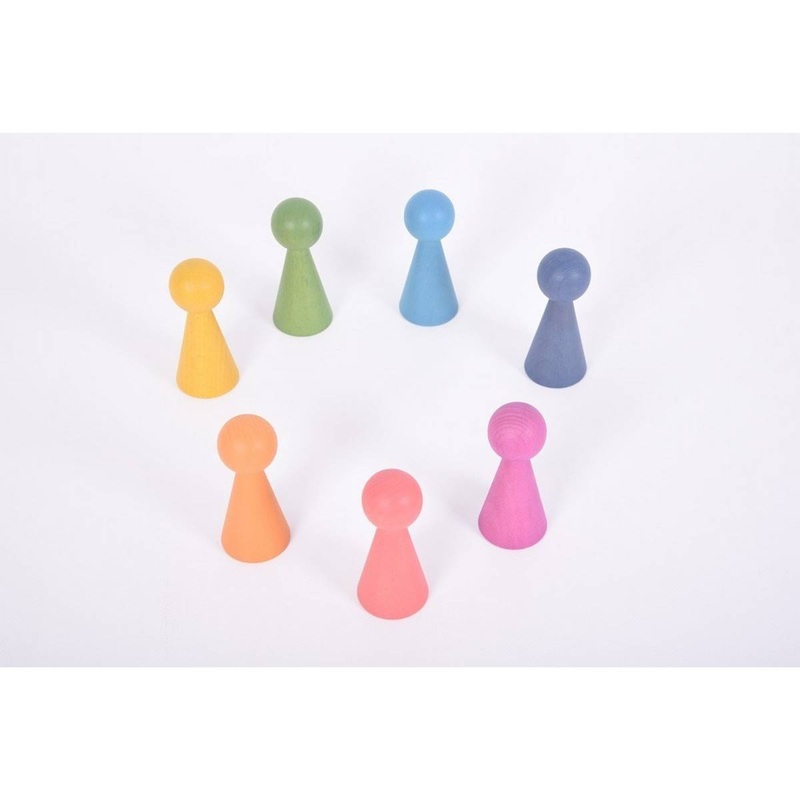 **Rainbow Wooden Figures Pack of 7