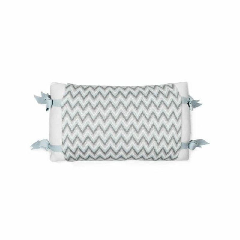 Blue/Gray Crib Apron