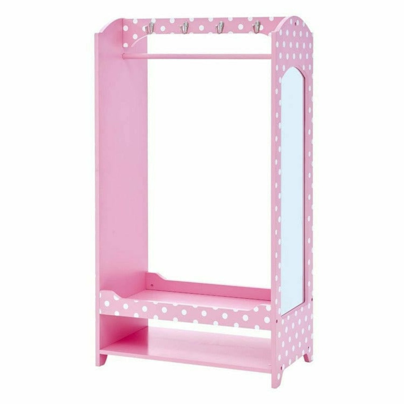 Little Princess Bella Clothing Rack with Storage – Pink