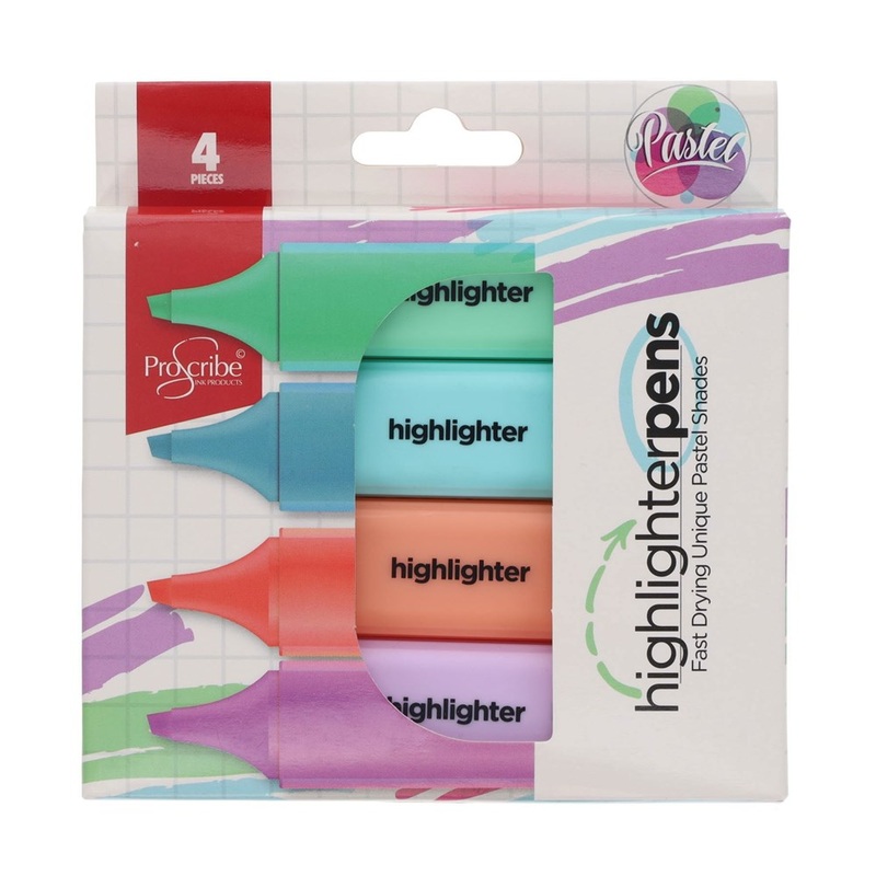 Pastel Highlighters Pack of 4