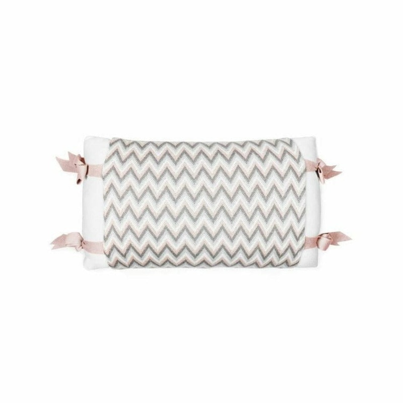 Pink/Gray Crib Apron