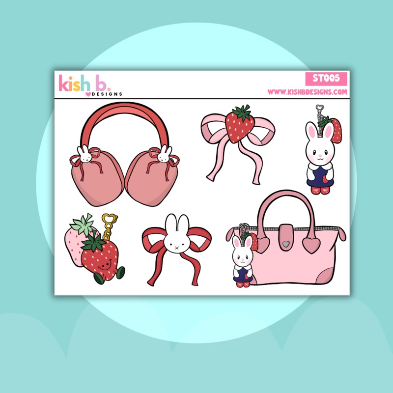 Strawberry Trinkets| Decorative Stickers (ONLINE ORDER ONLY)