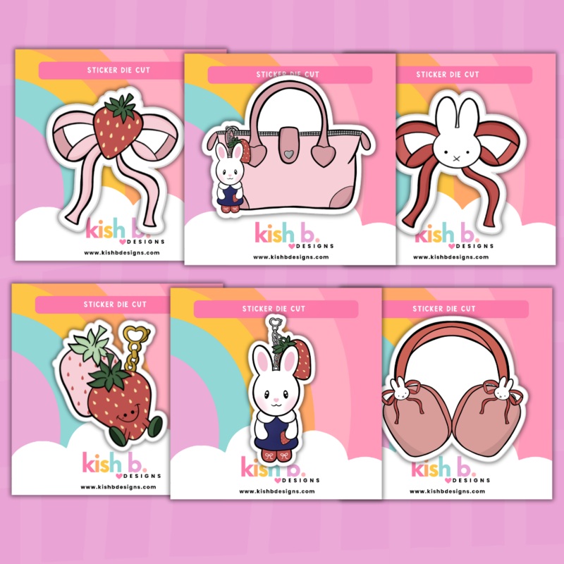 Strawberry Trinkets| Sticker Die Cut(s) (ONLINE ORDER ONLY)