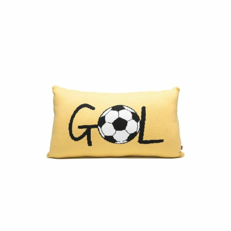 Yellow GOL Soccer Pillow