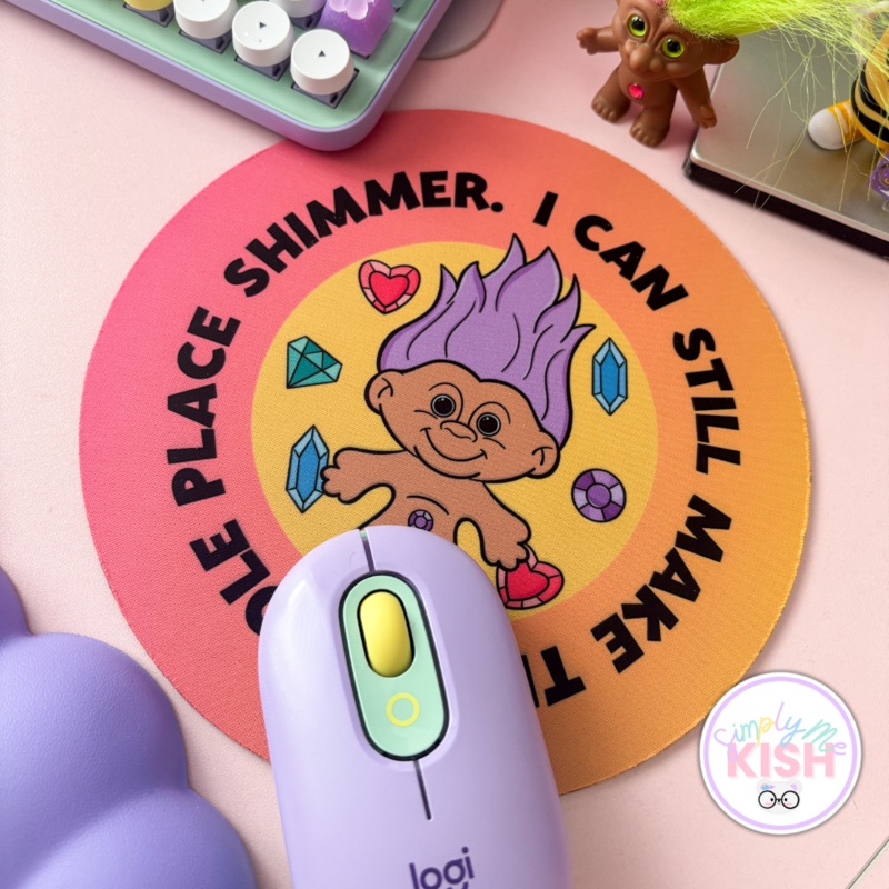 Bejeweled Trolls | Circle Mouse Pad (ONLINE ORDER ONLY)