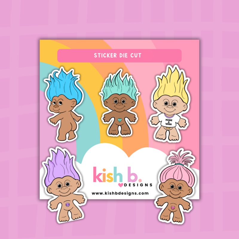 Bejeweled Trolls | Sticker Die Cuts (ONLINE ORDER ONLY)