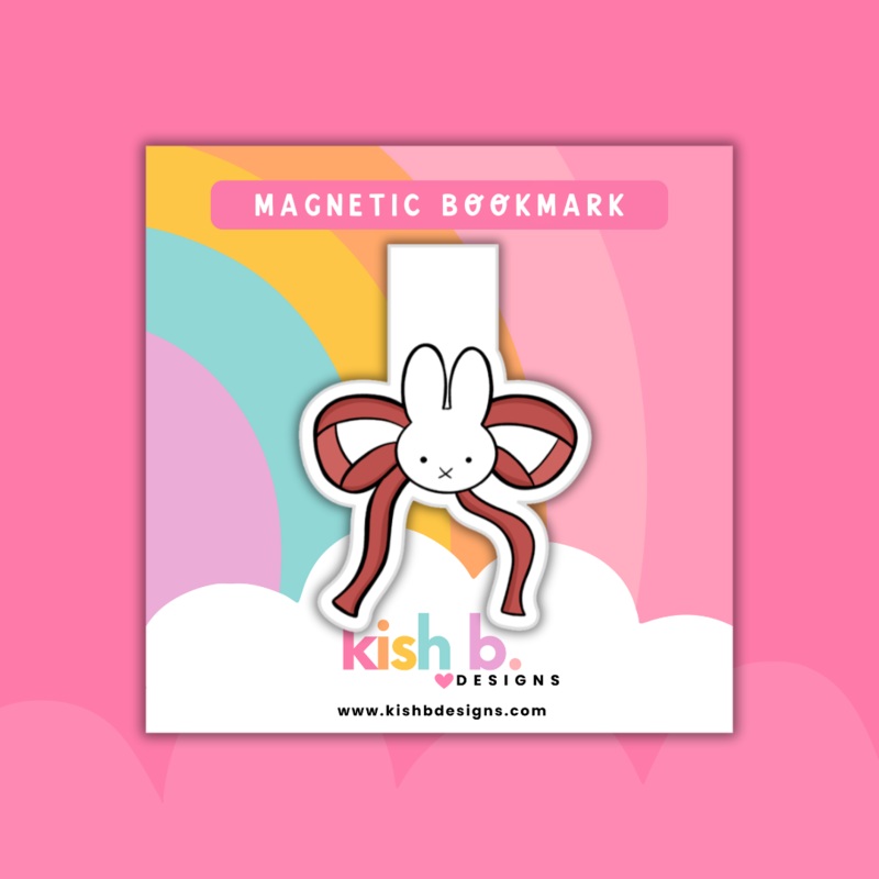Bunny Bow| Magnetic Bookmark (ONLINE ORDER ONLY)