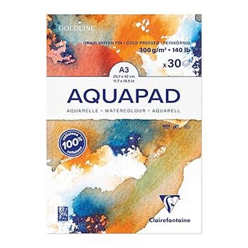 Clairefontaine Aquapad Watercolor Pad 300g/m A3