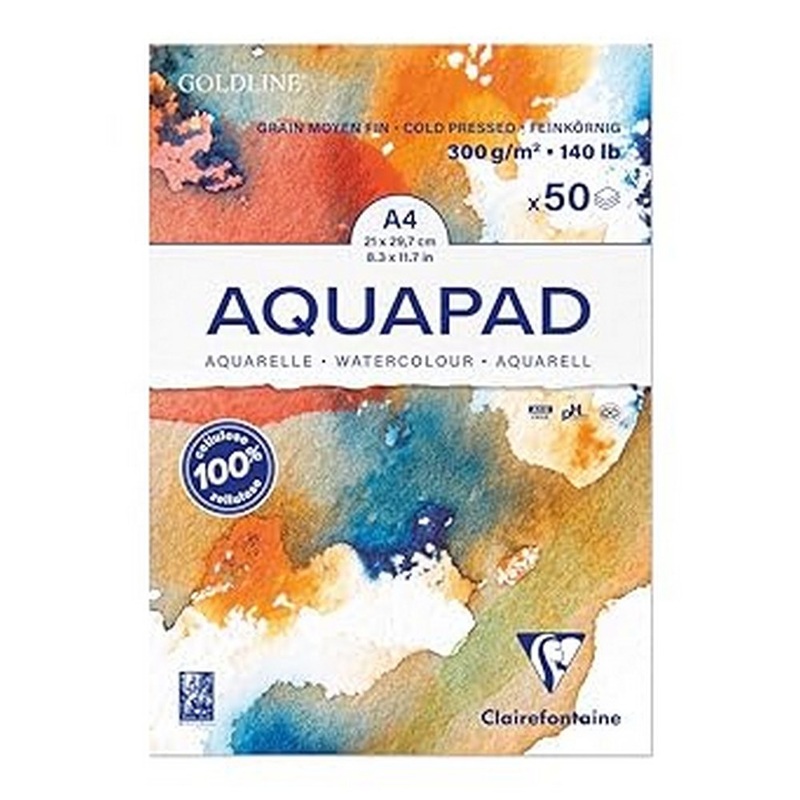 Clairefontaine Aquapad Watercolor Pad 300g/m A4