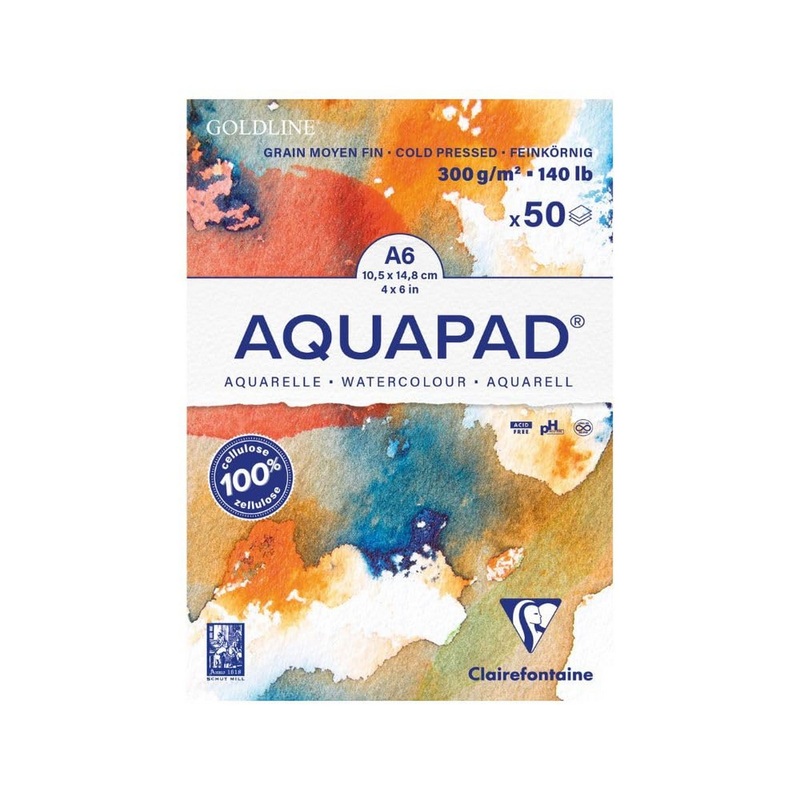 Clairefontaine Aquapad Watercolor Pad 300g/m A6