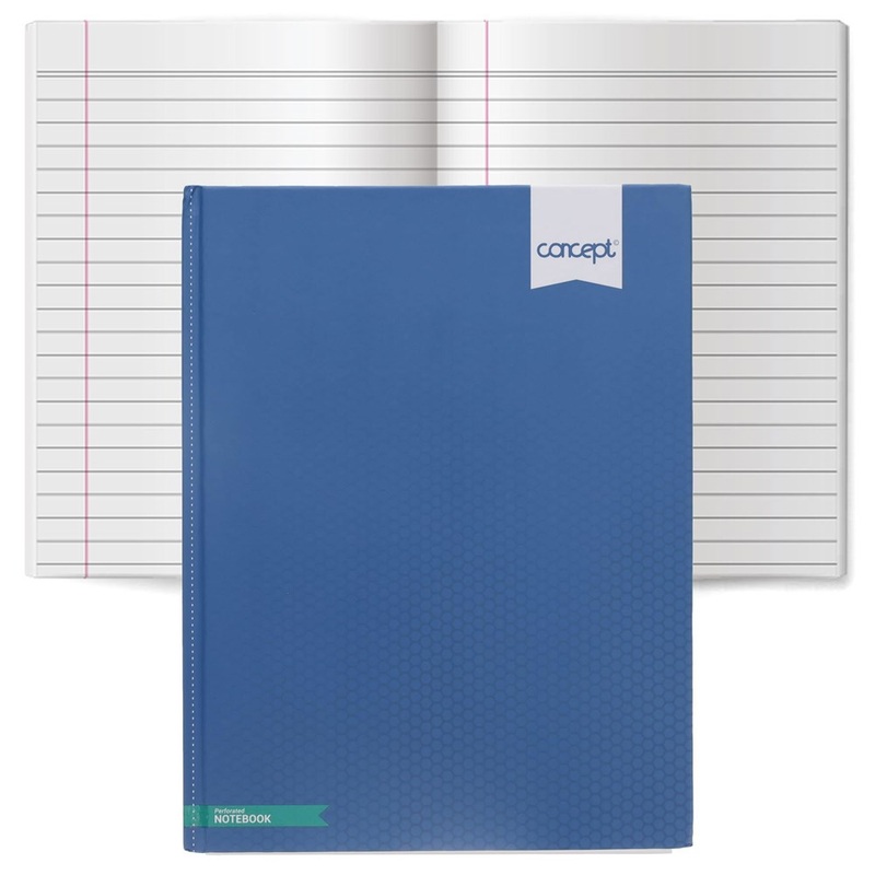 Concept Blue A4+ 160pg Perforated Pages Hardcover Notebook