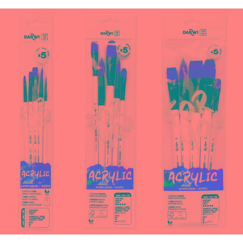 Darwi DFY Set of 5 thin brushes