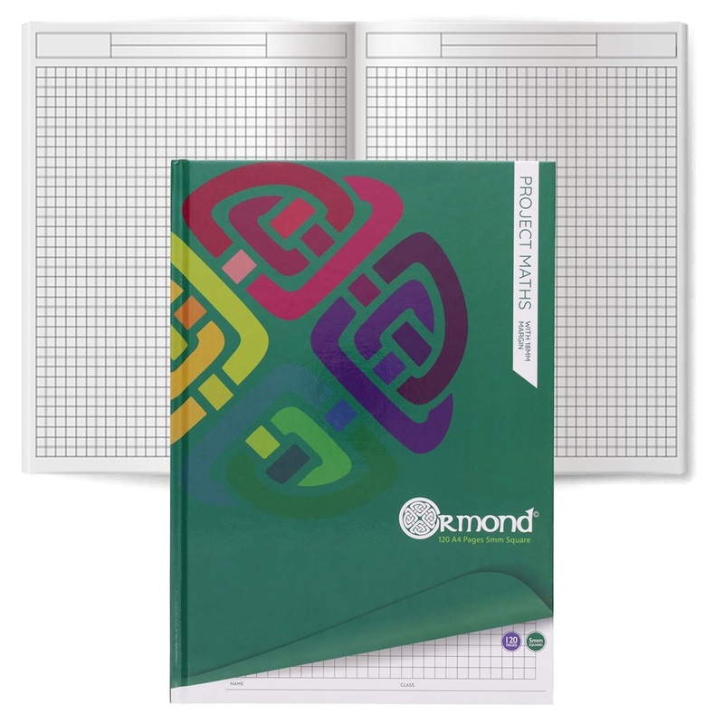 Ormond A4 120pg 5mm Sq Hardcover Project Maths