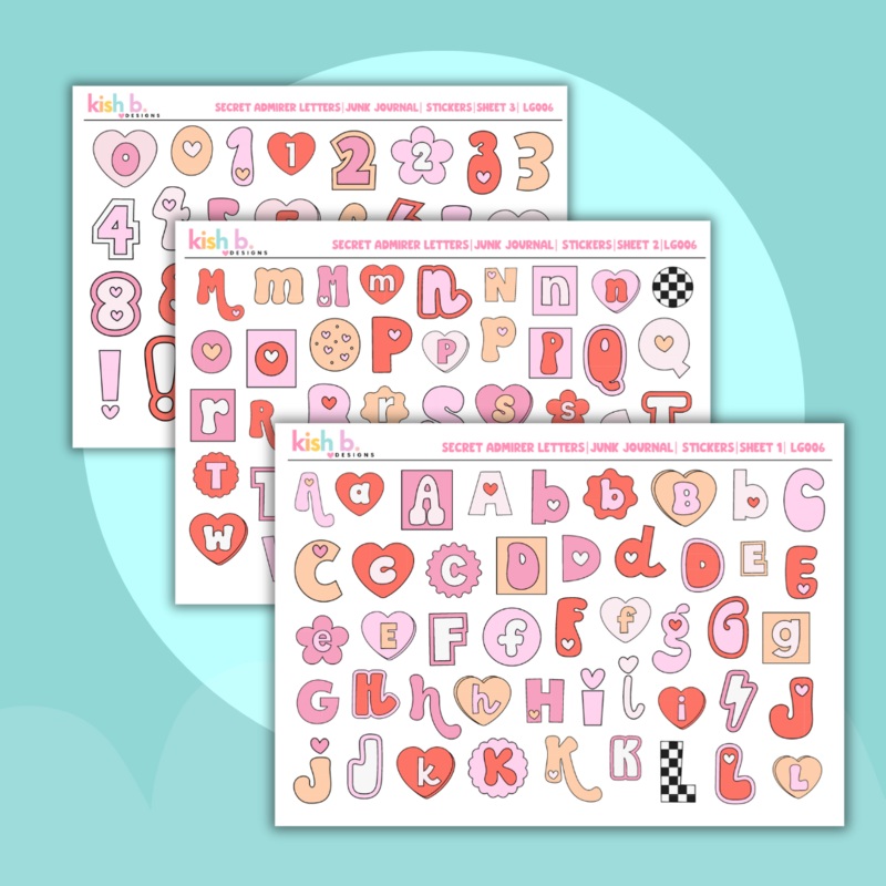 Secret Admirer Letters | Journal Stickers (ONLINE ORDER ONLY)