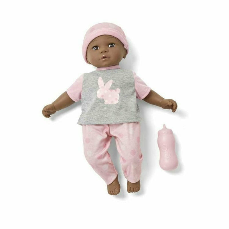 Sweet Smiles Baby Doll – Pink Outfit with Dark Skin Tone