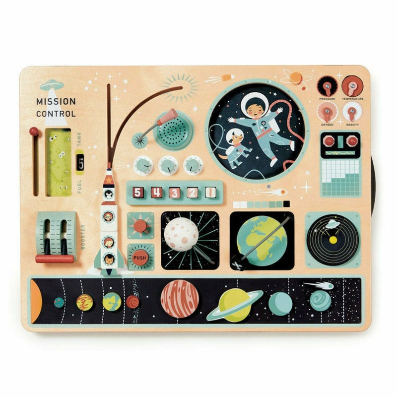 Wooden Space Station Activity Toy