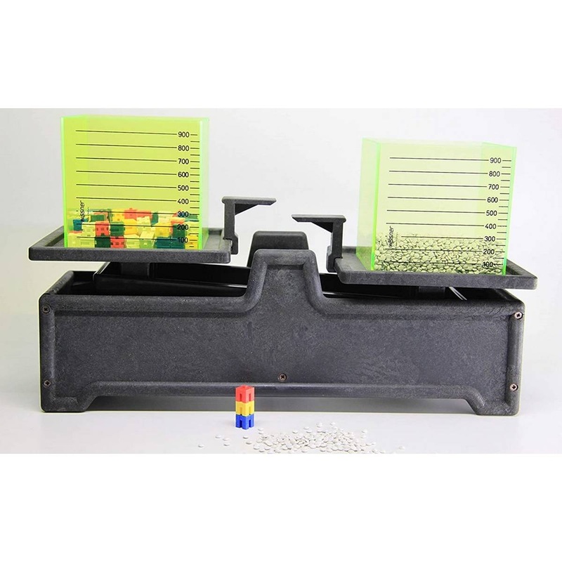 Balance with 2 Litre Boxes and 100 Weight Cubes 1gr