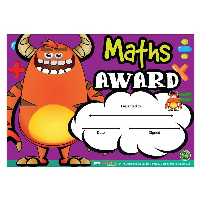 Maths Award Certificates