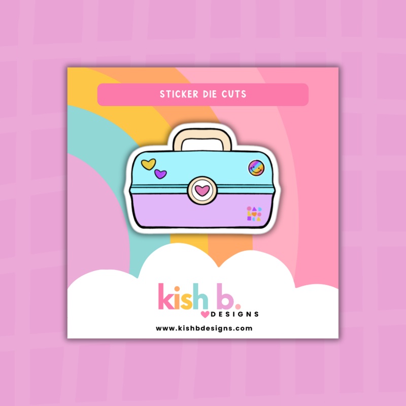 90’s Makeup Case | Sticker Die Cut (ONLINE ORDER ONLY)