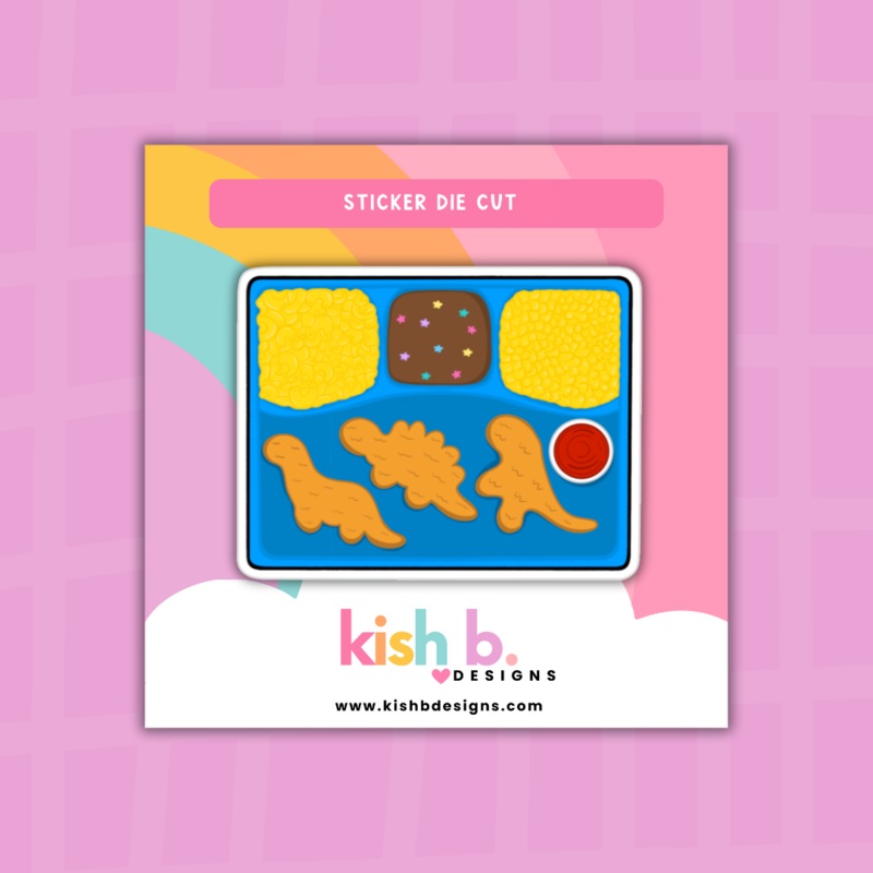 Chicken Nuggies Lunch Tray | Sticker Die Cut (ONLINE ORDER ONLY)