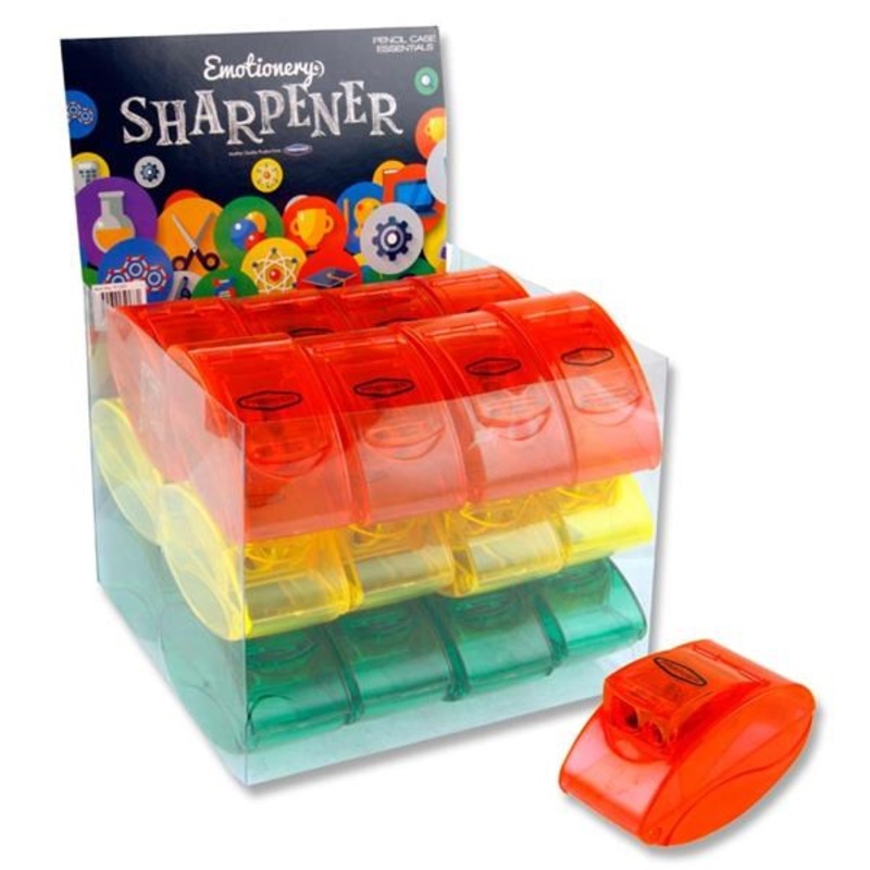 **Emotionery Twin Hole Transparent Sharpener Pack of 24