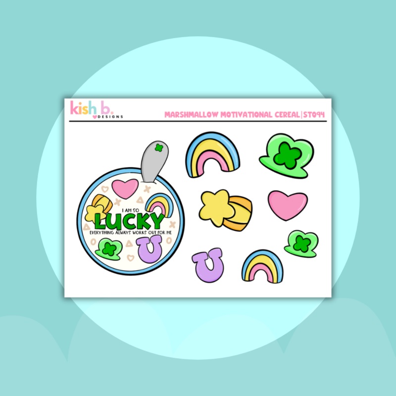 Marshmallow Motivational  Cereal |  Decorative | Stickers (ONLINE ORDER ONLY)