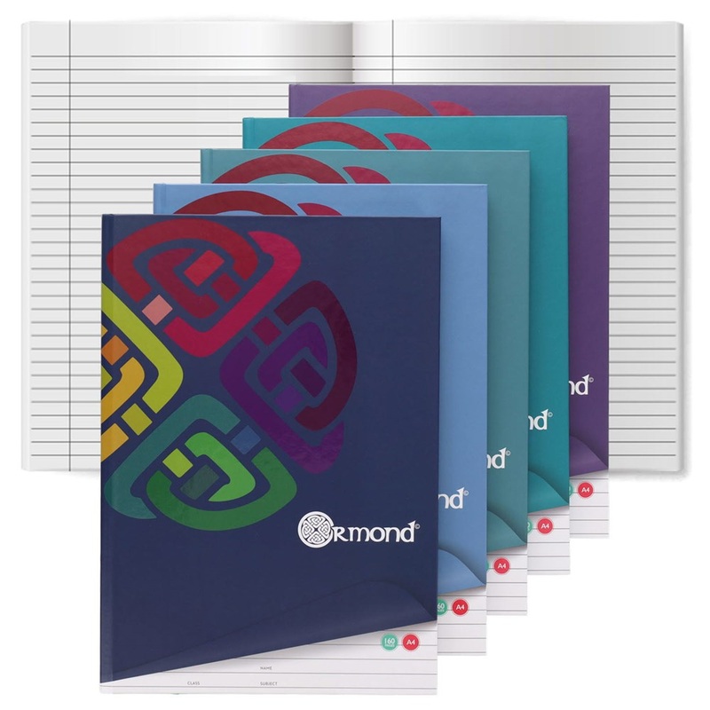 Ormond A4 160 Page Hardcover Notebook Pack of 5