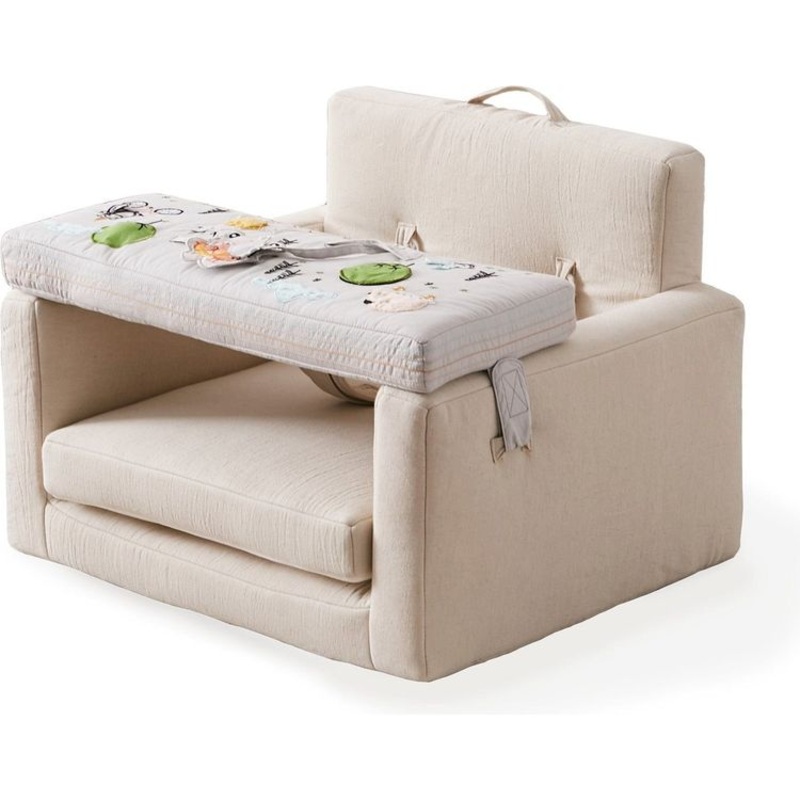 Rolling Along Square Interactive Chair – Neutral