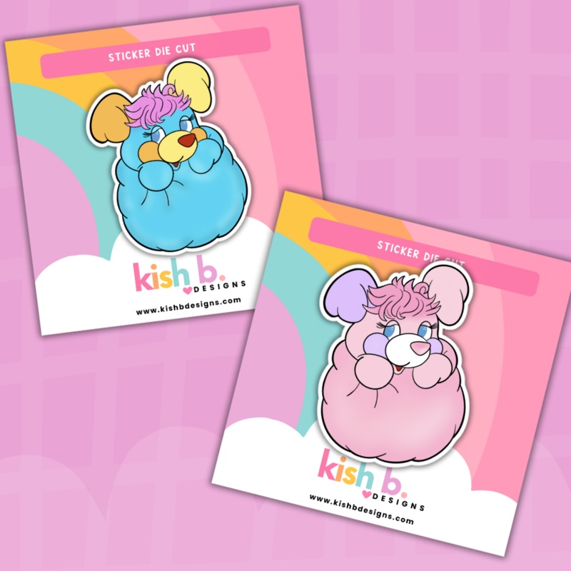 80’s Popples Plushie| Sticker Die Cut(s) (ONLINE ORDER ONLY)
