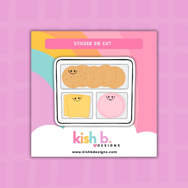 Crackers & Ham Mini Lunch Tray | Sticker Die Cut (ONLINE ORDER ONLY)