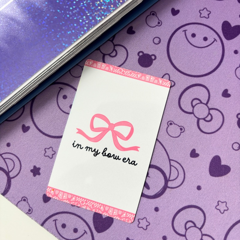 In my Bow Era| Double Sided| Metal Book Card | Washi Card (ONLINE ORDER ONLY)