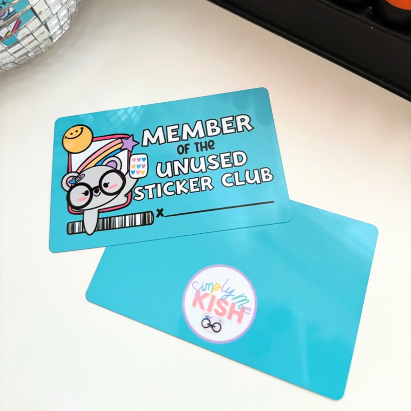 Member of the Unused Sticker Club | Metal Card (ONLINE ORDER ONLY)