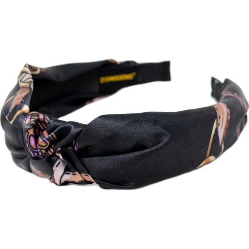 Silk Knot Headband – Black