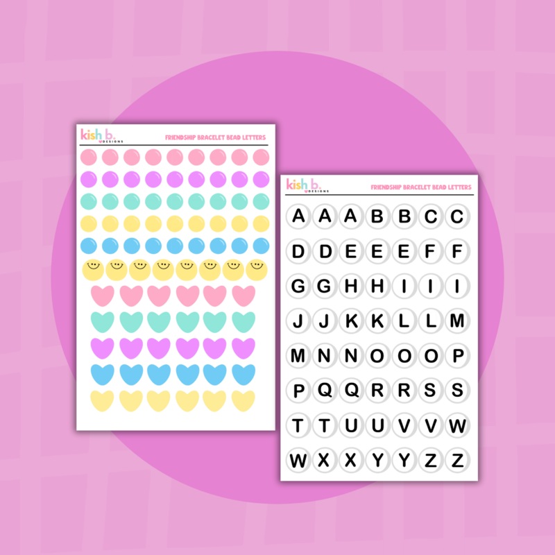 Friendship Bracelet| Bead Letters| DIY Sticker Kit (ONLINE ORDER ONLY)