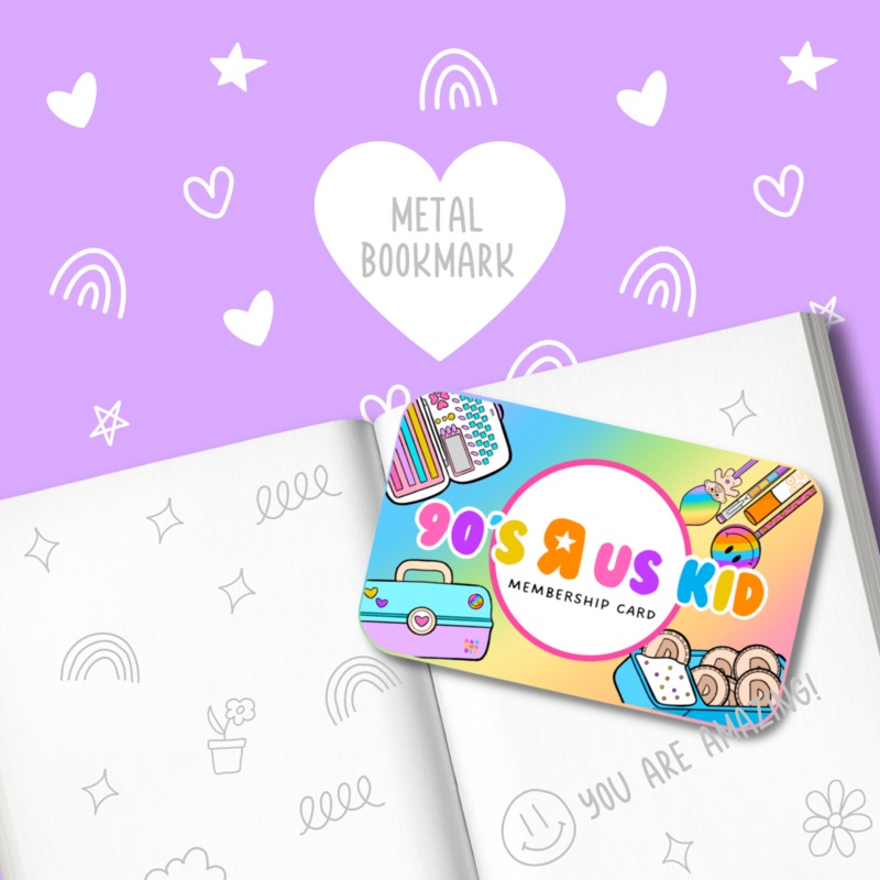 90’s Kid Club | Metal Book Card | Washi Card (ONLINE ORDER ONLY)