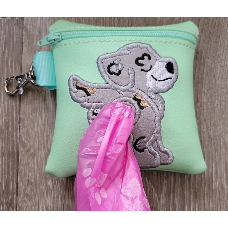 Aussie Doodle Poop Bag Pouch – gift for dog lover – Zippered poop bag holder-  Gift for Dog Walker – veterinarian – dog groomer (ONLINE ORDER ONLY)