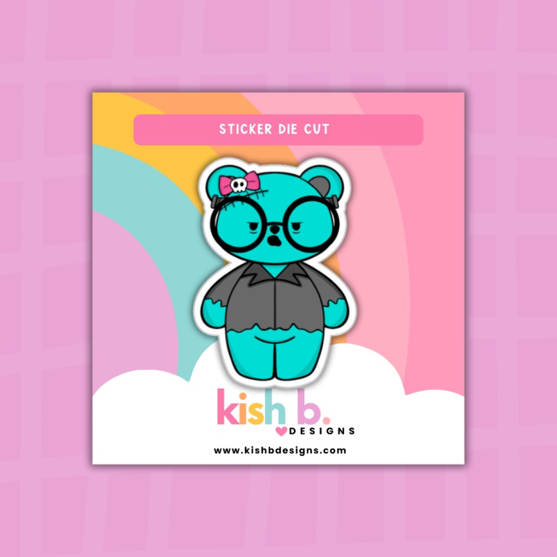 Franken Scare Bear| Sticker Die Cut (ONLINE ORDER ONLY)