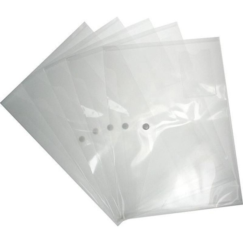 Logit Popper Button Wallets pack of 5 Clear