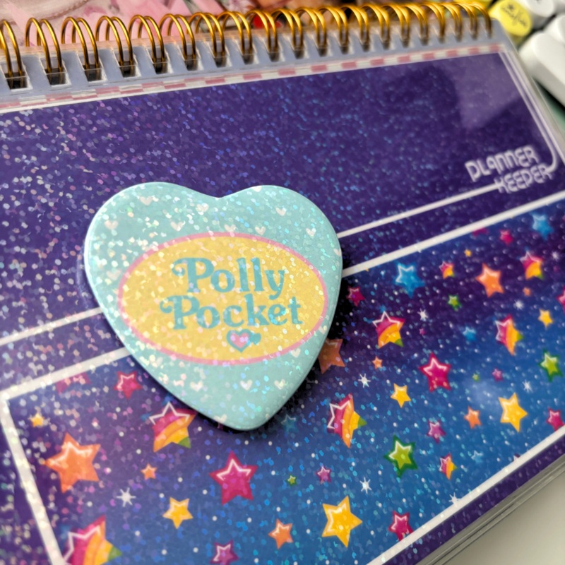 Polly Pocket | Heart Pin Back Button (ONLINE ORDER ONLY)
